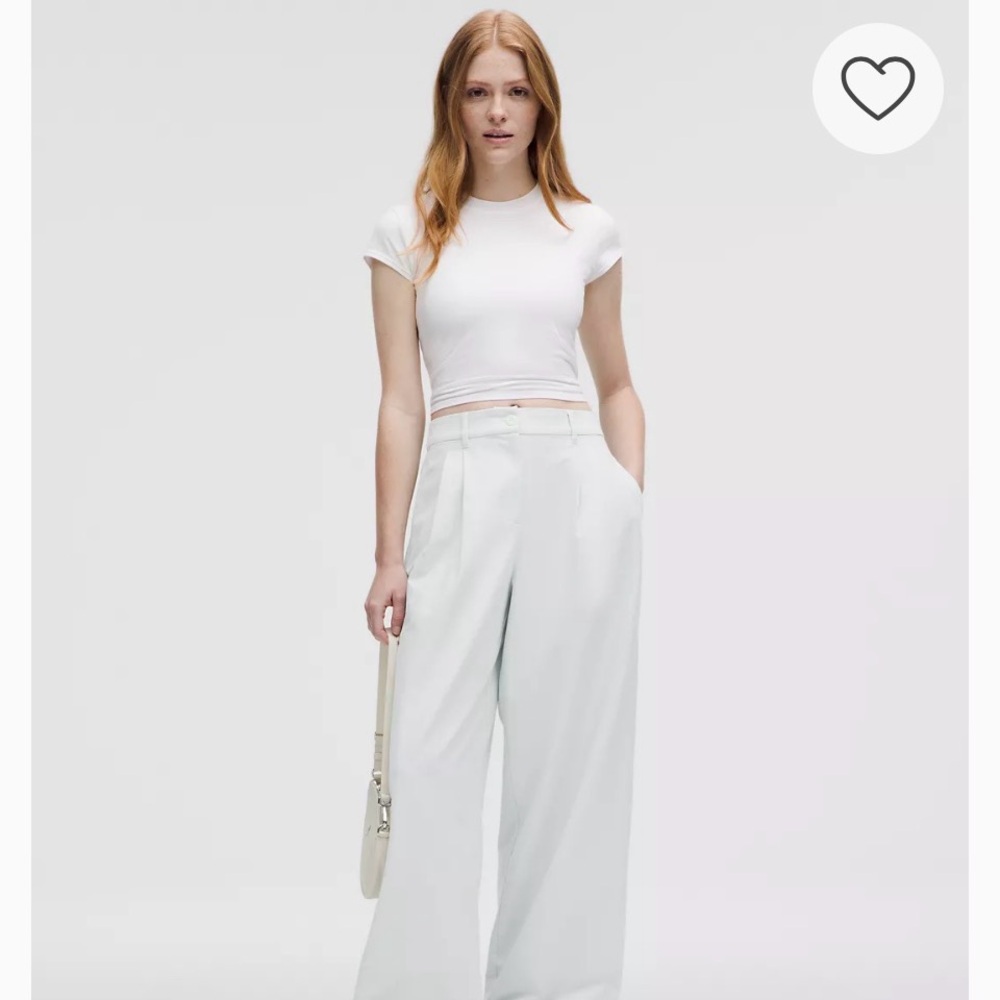 Lululemon LuluLinen Women's White Wide-Leg Trouser